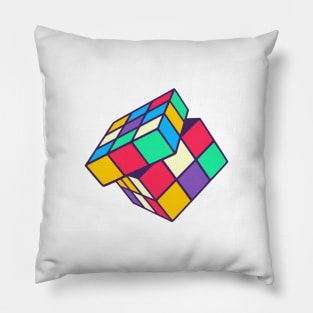 Rubiks Cube 90s Art Pillow