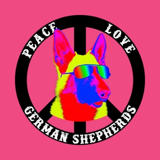 Peace Love German Shepherds T-Shirt