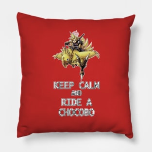 Keep Calm and Ride a Chocobo Pillow