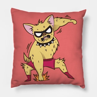 Funny Chihuahua Luchador Wrestler Sketch Drawing Pillow