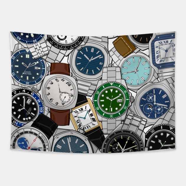 Luxury Watches Tapestry by HSDESIGNS