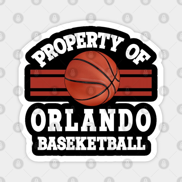 Proud Name Orlando Graphic Property Vintage Basketball Magnet by Frozen Jack monster