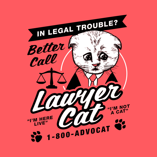 Lawyer Cat by dumbshirts