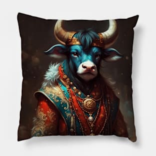 Bull dressed in Carnaval clothes No.1 Pillow