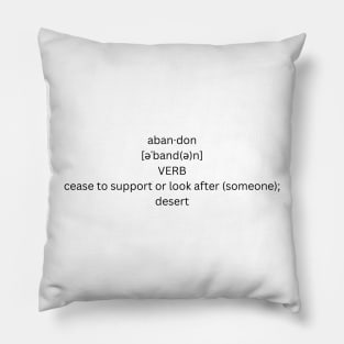 abandon definition Pillow