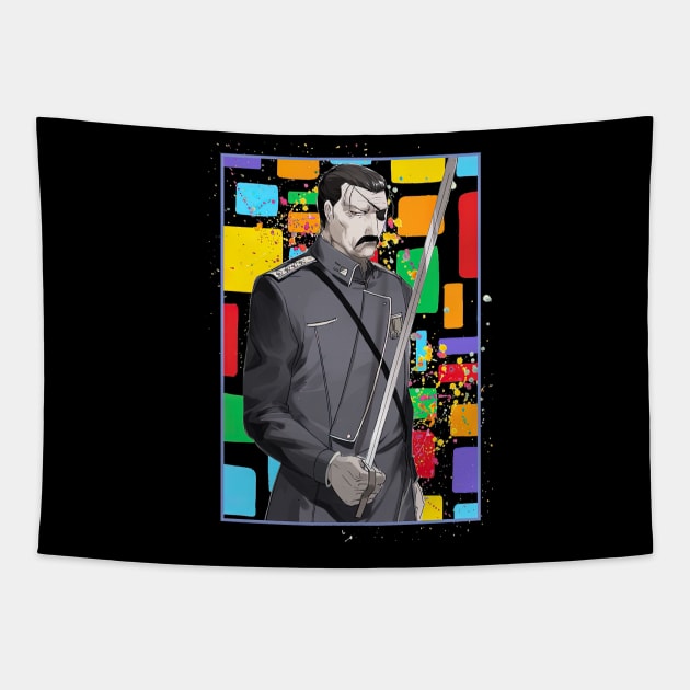 Fuhrer King Bradley Fullmetal Alchemist Brotherhood Hagane no Renkinjutsushi Tapestry by CarolIrvine