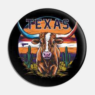 Texas Longhorn | T Shirt Design Pin