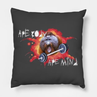 APE BODY APE MIND Pillow