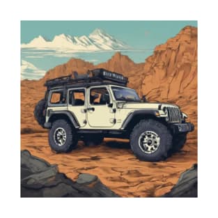 Jeep climbing a muddy mountain T-Shirt