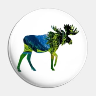 Nature Moose Pin