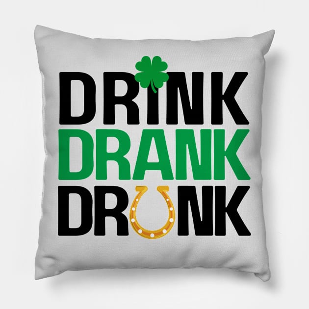 Drink Drank Drunk 1 Pillow by SiebergGiftsLLC