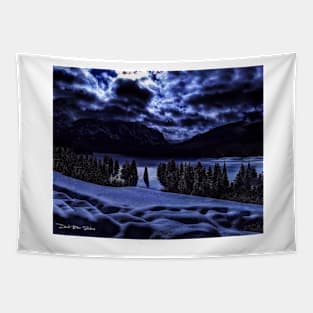 Moon Over Montana Tapestry