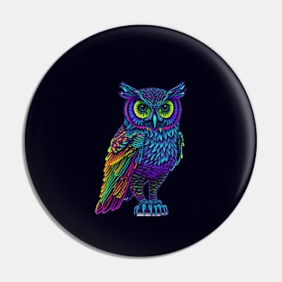 Holographic colorful cute Owl Pin