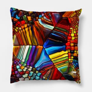 Colourful marble texture abstract Pillow