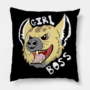 Hyena Matriarch Girl Boss Pillow