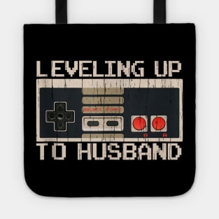 Leveling Up to Husband Play Gamer Groom Bachelor Party Tote