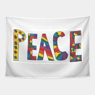 Peace: Word Art Tapestry