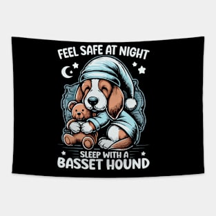 Basset Hound - Feel Safe At Night Sleep With a Basset Hound Tapestry