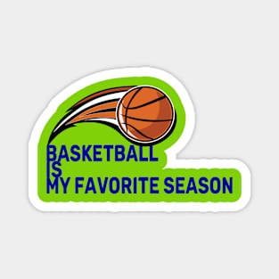 Illustration of a basketball ball on a white background Magnet