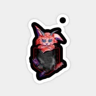 demon cat in your pocket Magnet