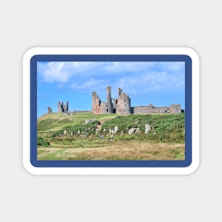 Majestic Ruins of Dunstanburgh Castle in Northumberland Magnet