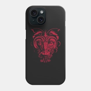 Cool Red Lobster Face Illusion Holding Snakes in the Claws no background Phone Case