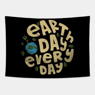 Earth Day Everyday Climate Vote Typographie Illustration Gift Tapestry