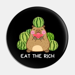 Eat the Rich Cute Watermelon Pin