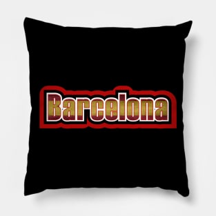 Barcelona, Spain Flag Pillow