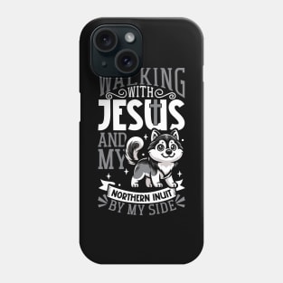 Jesus and dog - Northern Inuit Dog Phone Case