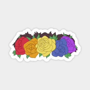 Gay Pride Flower Crown Magnet