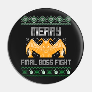 Merry Christmas Video Game Final Boss Fight Pin