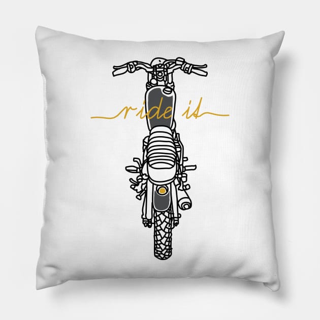 Ride it (Bright Color) Pillow by quilimo