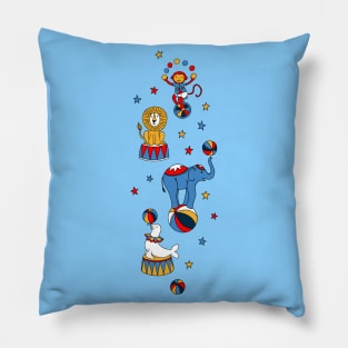 Little Circus Stars on White Pillow