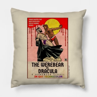 The Werebear vs. Dracula Pillow