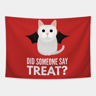 Munchkin Cat Halloween Trick or Treat Tapestry