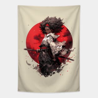 Afro Samurai Girl Tapestry