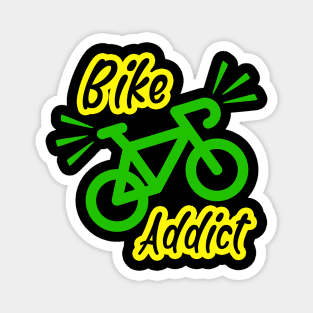 Bike addict, funny cyclist bicycle design Magnet