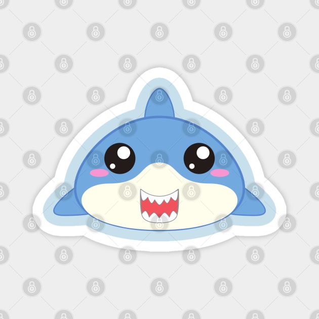 Cute blue shark Magnet by HR-the-Chemist