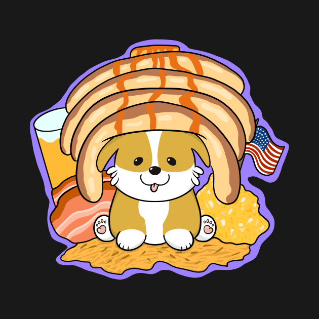 American Breakfast Corgi by IhateDumplings