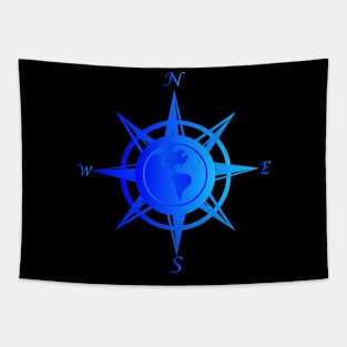 Compass rose with cardinal points, WIND ROSE Tapestry