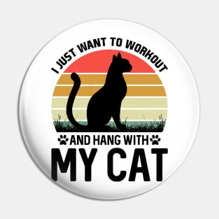 i just want to work in my cats t shirt Pin