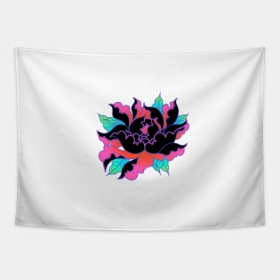 Pink & Black Peony Tapestry