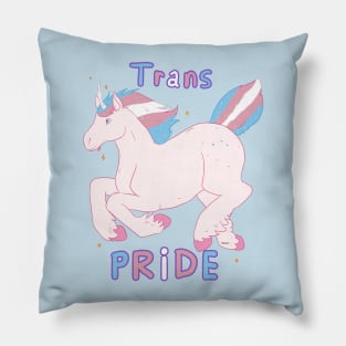 Trans Pride Unicorn Pillow