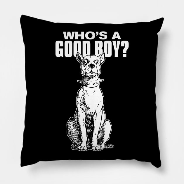 Good Boy Dog 1 Pillow by BonzoTee