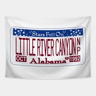 Little River Canyon National Preserve license plate Tapestry