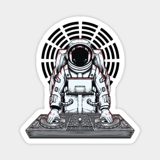 DJ astronaut, music party Magnet