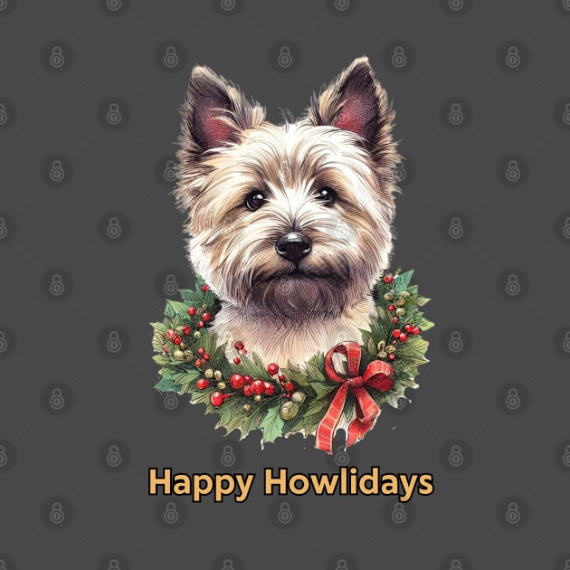 Happy Howlidays Cairn Terrier by ZogDog Pro