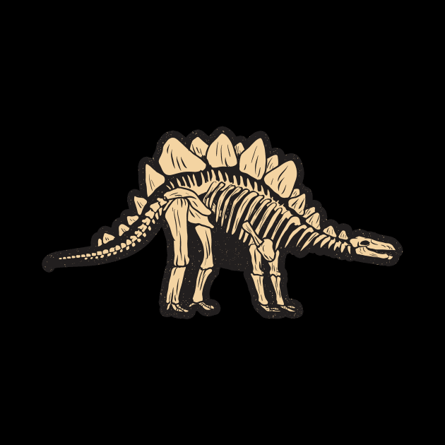 Stegosaurus Dinosaur T-shirt, Spikey Dino Tee, Skeleton Tshirt, Spiney Shirt, Dino Bones, Spike Backed Prehistoric Reptiles by theglaze