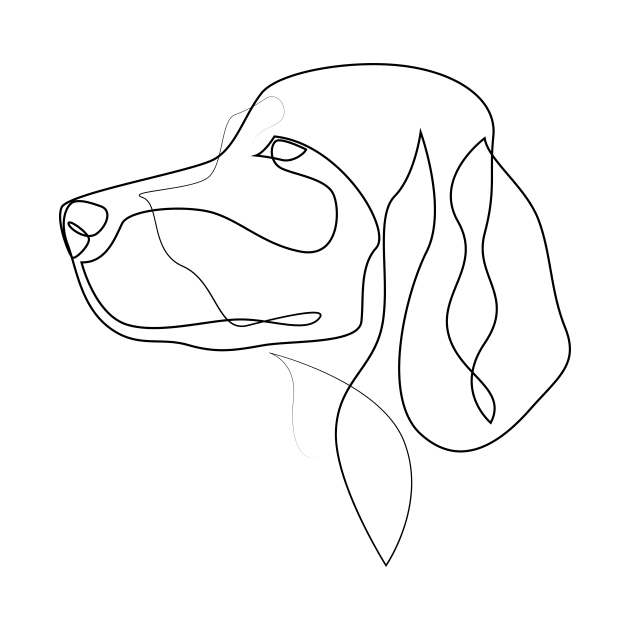 Irish Setter - one line drawing by addillum